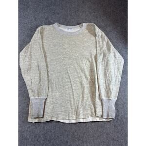 Vintage Duofold Two Layer Fabric Long Sleeve Shirt Men XL Gray Casual Minimalist